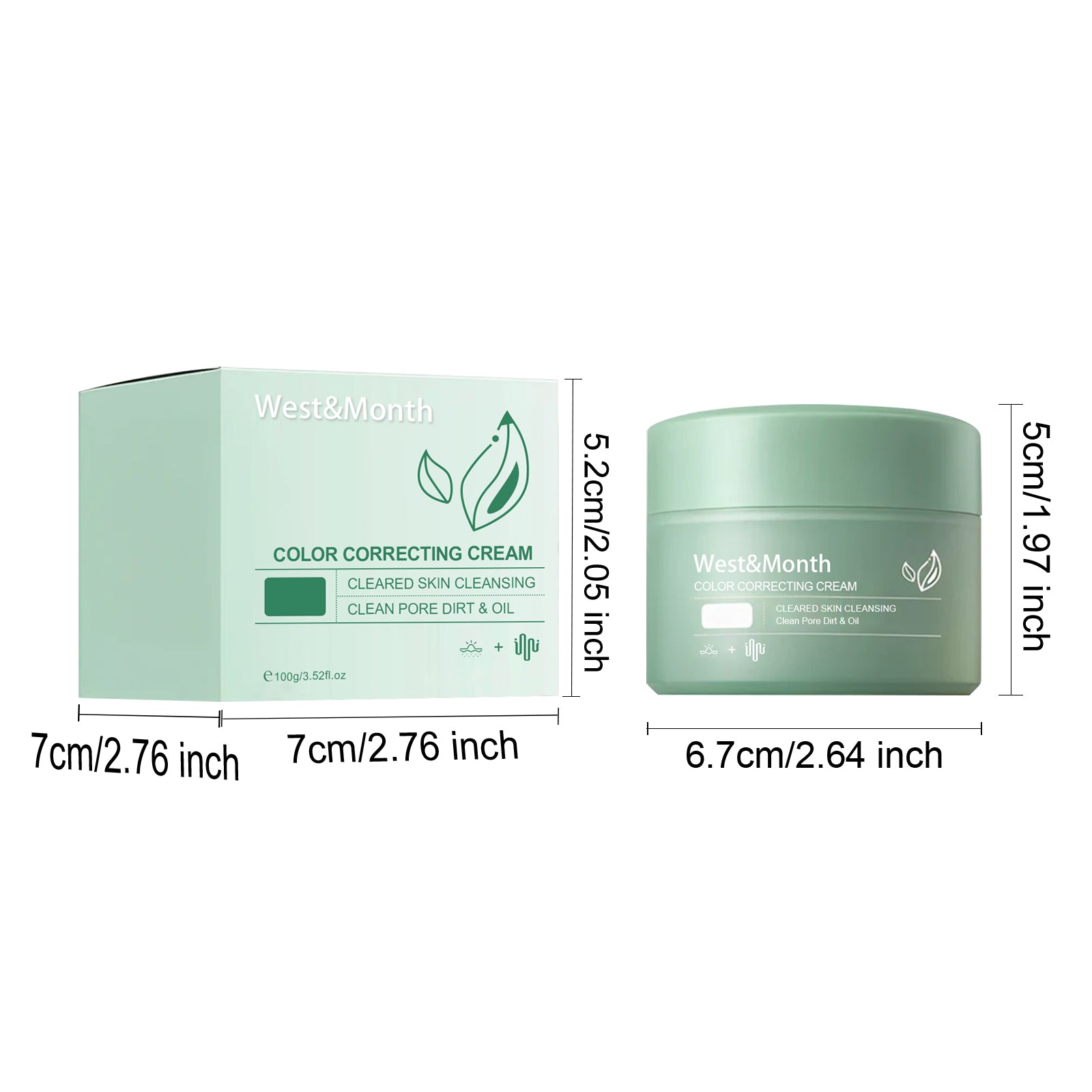 West&Month Color Correcting Care Cream For Diminishing Spots, Post-sun Recovery, Nourishing, And Enhancing The Skin's Beauty