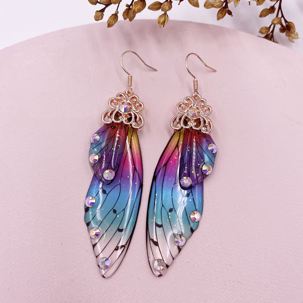 Fashion Butterfly Wings Bridal Earrings Women