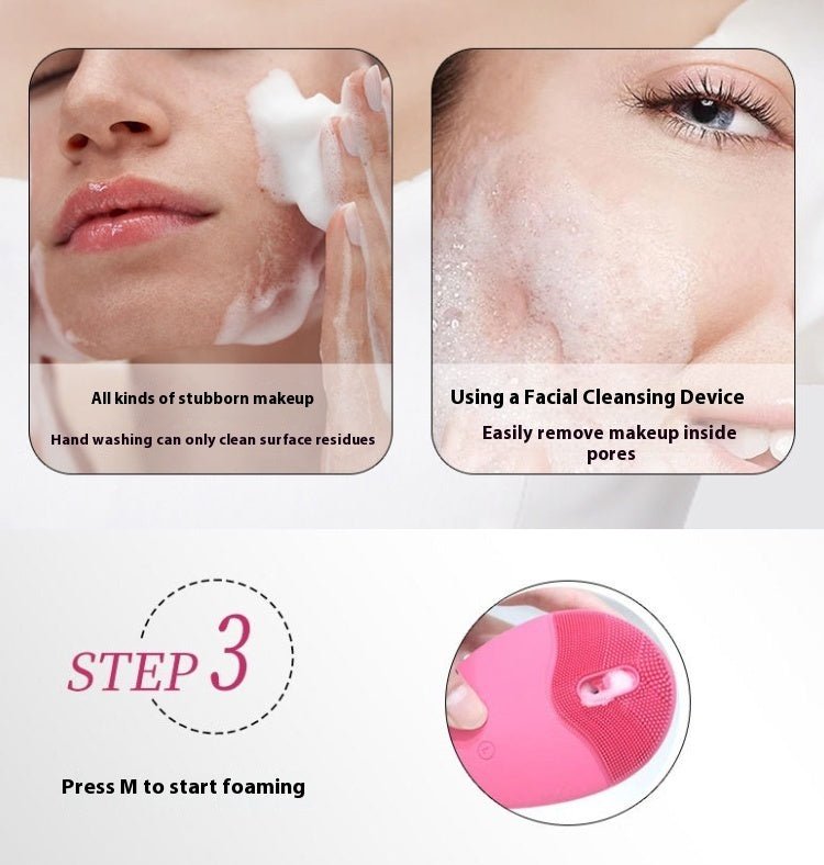Silicone Sonic Facial Cleansing Brush USB Rechargeable | Burford Glow