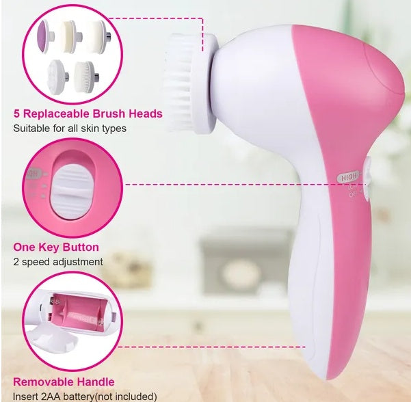Burford Glow 5-in-1 Electric Facial Cleansing Brush