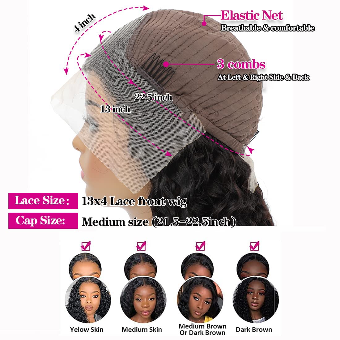 Burford Glow 13x4 Deep Wave Lace Front Human Hair Wig