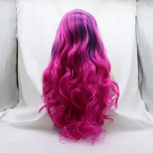Burford Glow Front Lace Long Curly Wig – Gradient Color