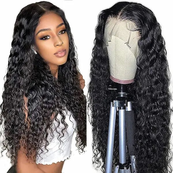13x4 Water Wave Lace Front Wig – Natural Human Hair, 10–22 Inches