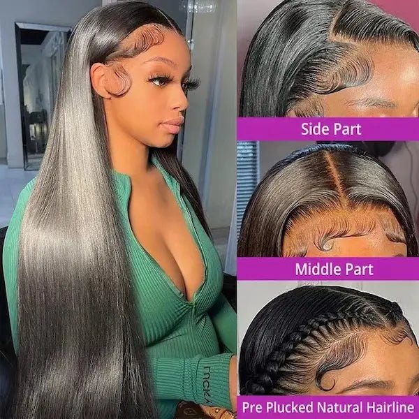 Long Straight Lace Front Wig | Multi-Color | Burford Glow