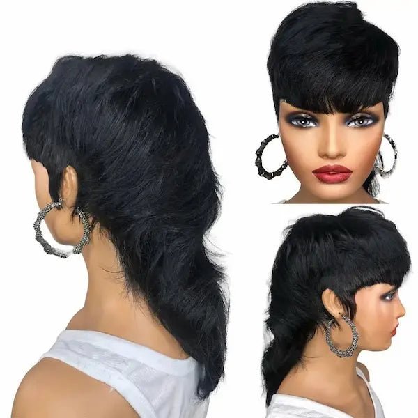 Burford Glow Human Hair Wig with Bangs – Exotic Style