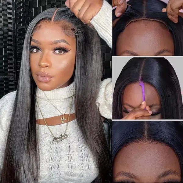 Burford Glow Glueless Straight Human Hair Wig – 3 Densities