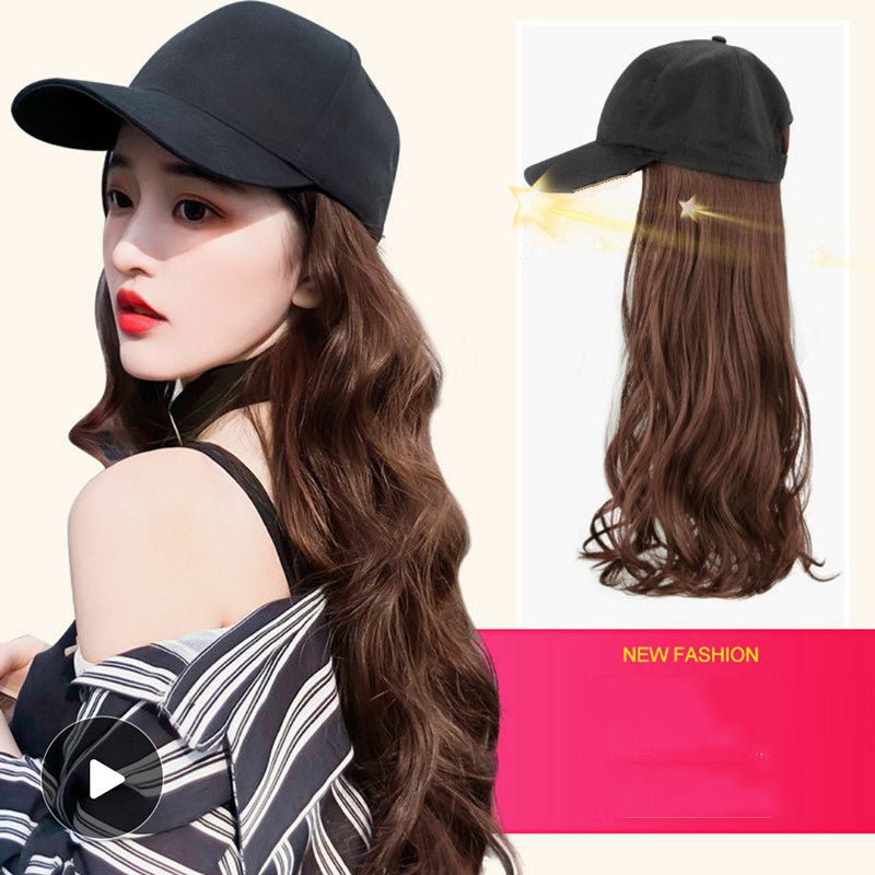 Burford Glow Fashion Hat Wig – Long Hair Attached