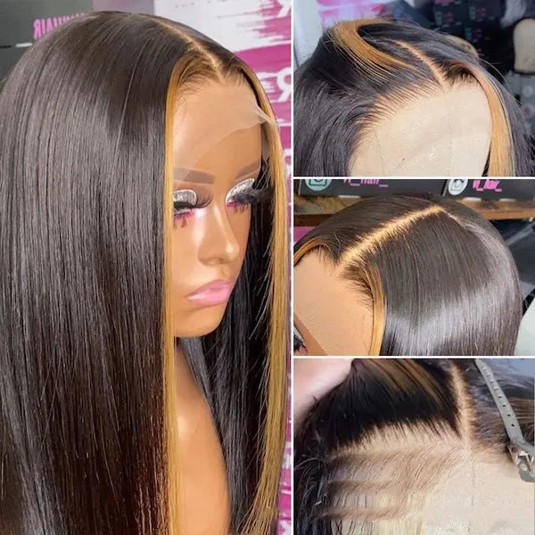 Highlight Ombre 5x5 Lace Wig – 100% Remy Human Hair