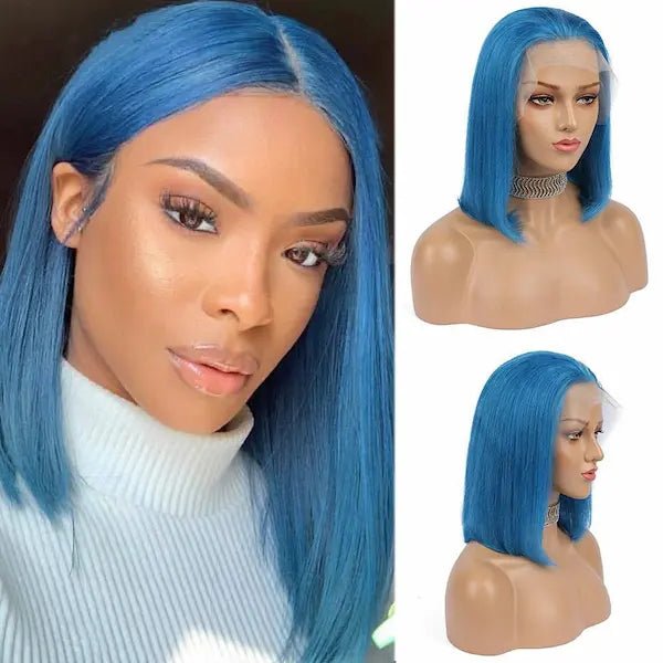 Coloured Human Hair Bob Wig – Short Dyeable Style Wig