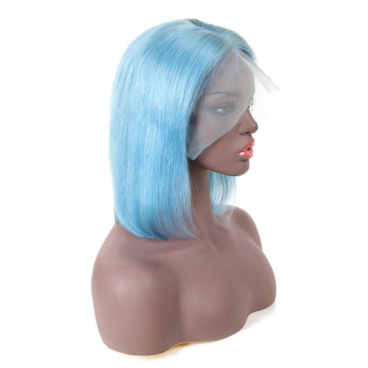 Coloured Human Hair Bob Wig – Short Dyeable Style Wig