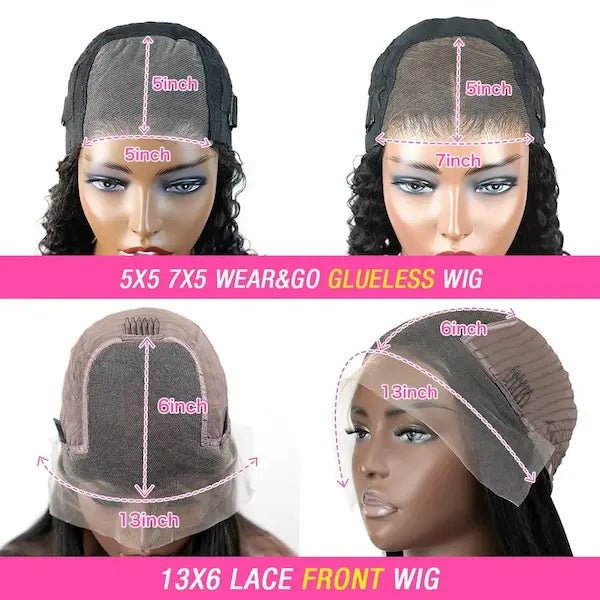7x5 HD Lace Kinky Curly Wig – Glueless 250% Density Human Hair
