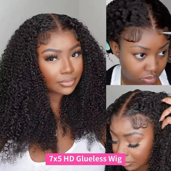 7x5 HD Lace Kinky Curly Wig – Glueless 250% Density Human Hair