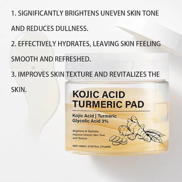 Kojic Acid & Turmeric Purifying Toner Pads 70 Pcs | Burford Glow