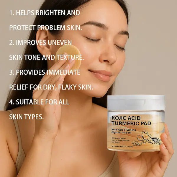 Kojic Acid & Turmeric Purifying Toner Pads 70 Pcs | Burford Glow