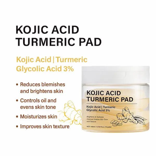 Kojic Acid & Turmeric Purifying Toner Pads 70 Pcs | Burford Glow