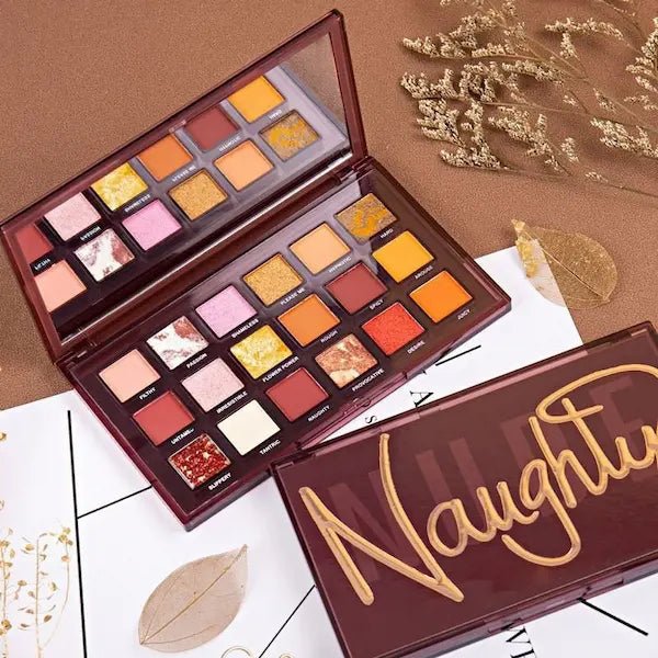 18-Colour Eyeshadow Palette – Matte & Shimmer Rose Edit