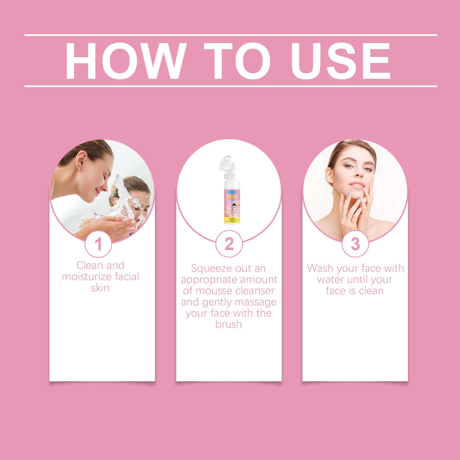 Kojic Acid & Turmeric Brightening Mousse Foam Cleanser | Burford Glow