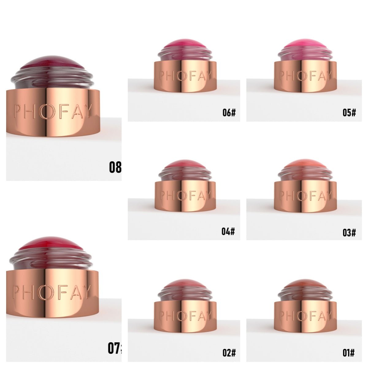 Phofay mousse blush cream, long-lasting lightweight creamy blush for cheeks and lips with natural flush finish