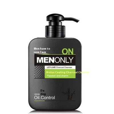 Charcoal & Witch Hazel Men's Oil-Control Foam Cleanser | Burford Glow