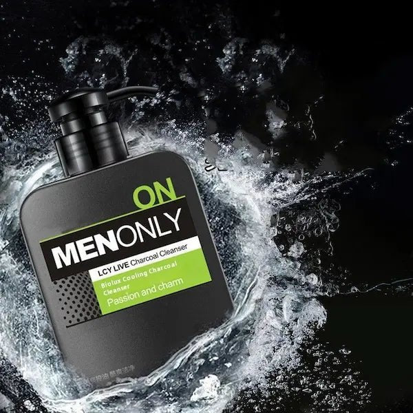Charcoal & Witch Hazel Men's Oil-Control Foam Cleanser | Burford Glow