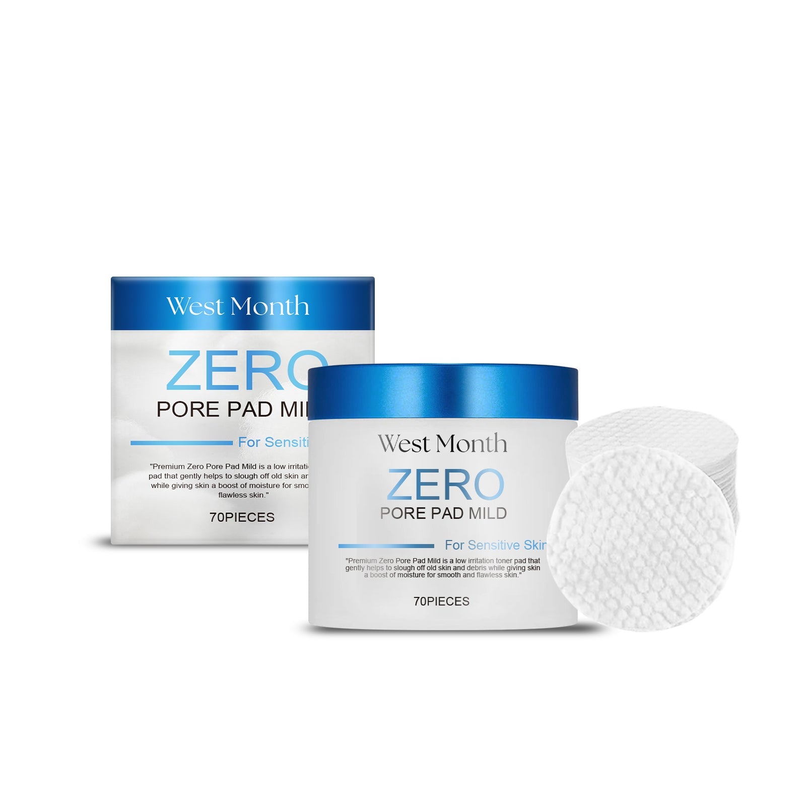 Pore-Refining Toner Cotton Tablets 70 Pcs | Burford Glow