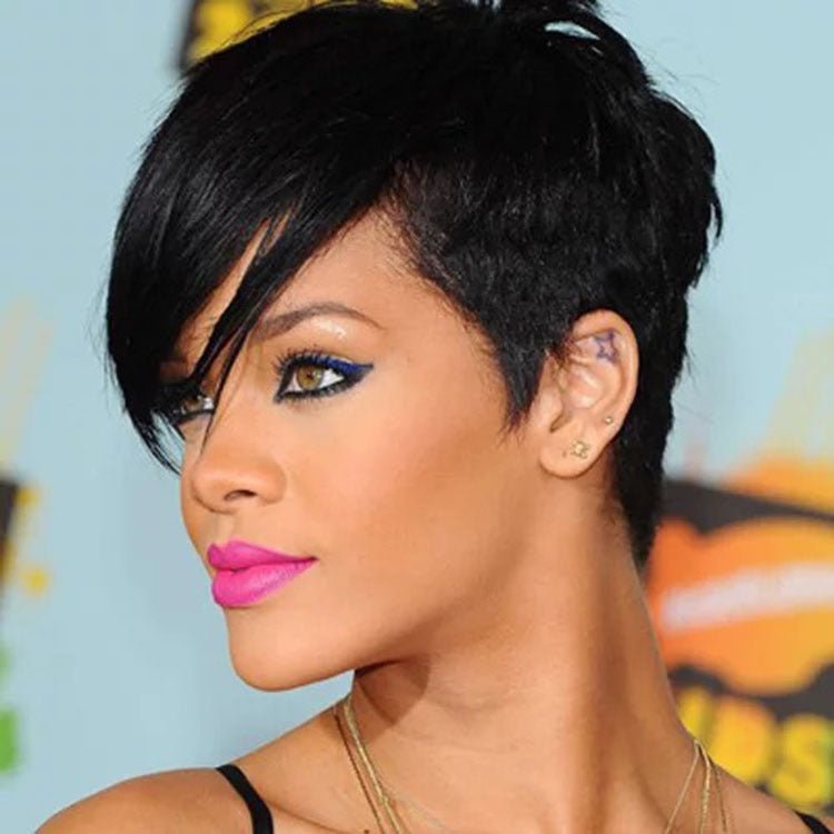 Short Bob Wig with Side-Swept Bangs – Heat-Friendly Everyday Style