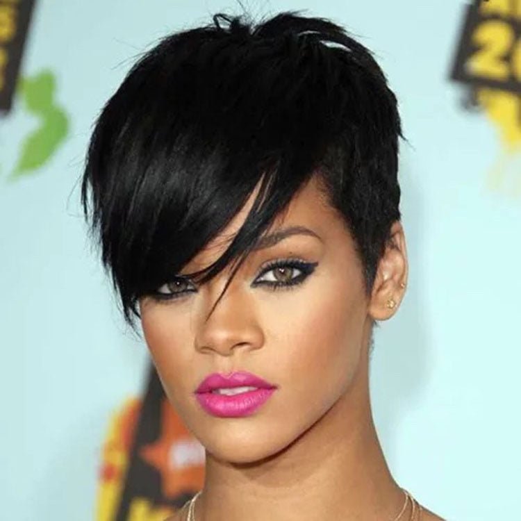 Short Bob Wig with Side-Swept Bangs – Heat-Friendly Everyday Style