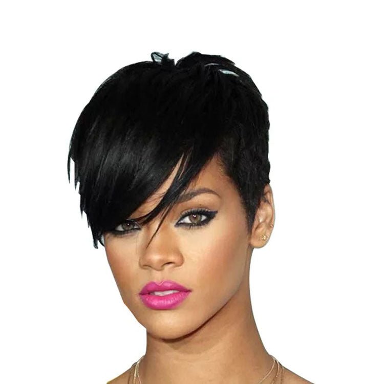 Short Bob Wig with Side-Swept Bangs – Heat-Friendly Everyday Style