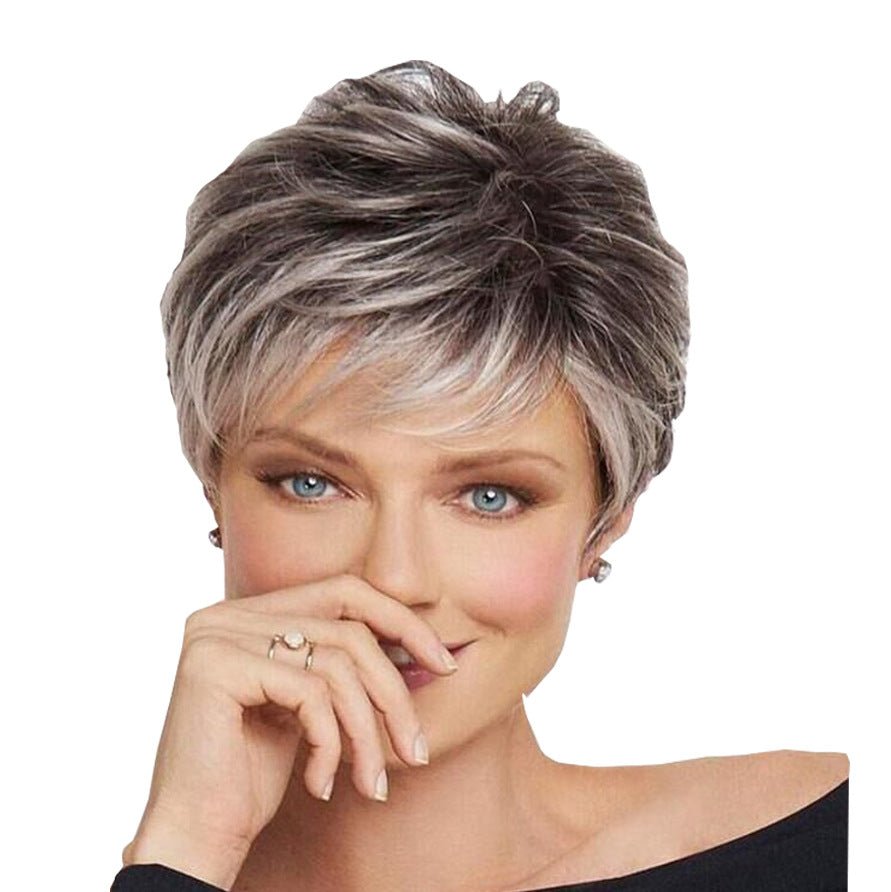 Short Oblique Bang Wig – Heat-Resistant Synthetic, Natural Everyday Style
