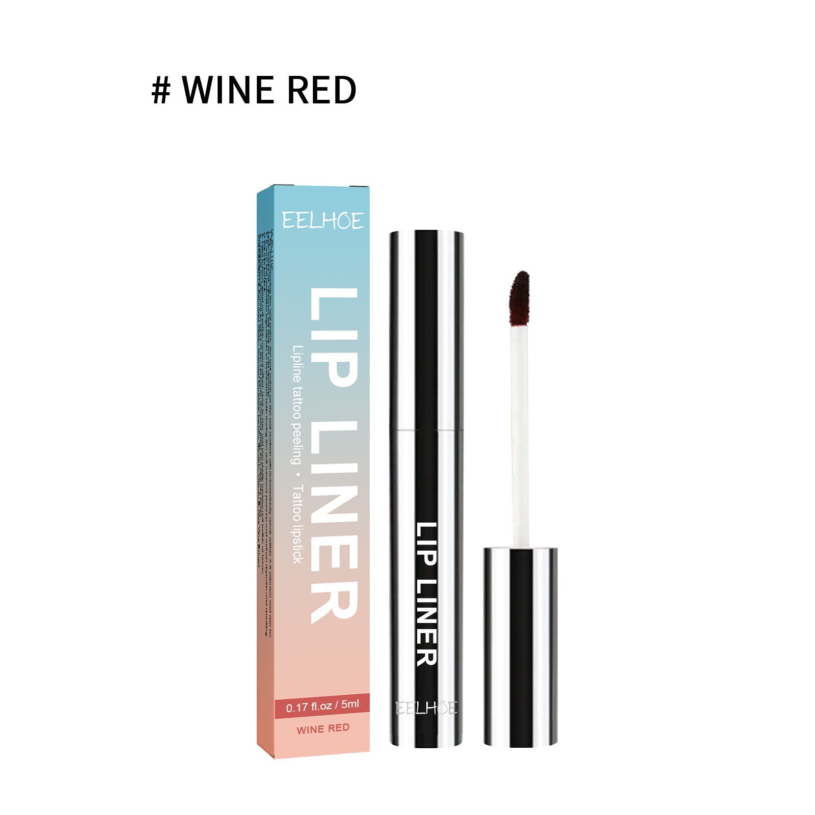 Stripping lip liner waterproof peel-off lip stain with matte finish for precise tattoo-like outline