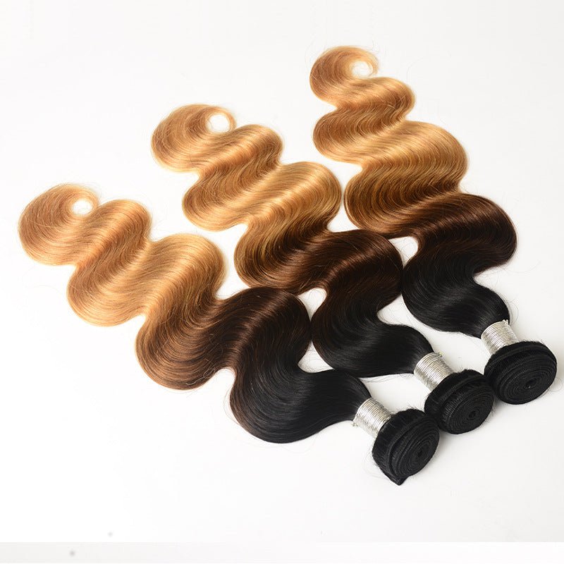 Burford Glow Tricolor Human Hair Wig – Hand-Woven Brown