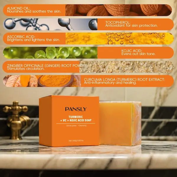 Turmeric Vitamin C & Kojic Acid Brightening Soap | Burford Glow