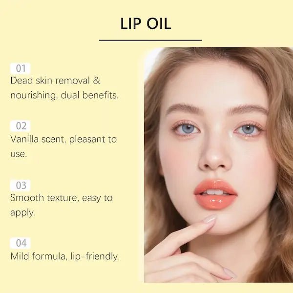 Vanilla Nourishing Lip Oil – Glossy & Hydrating Lip Treatment