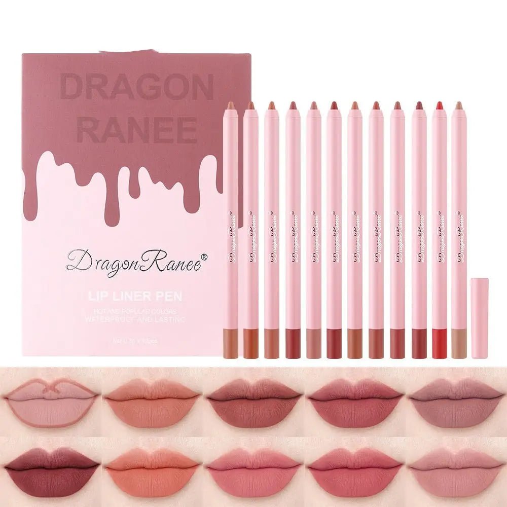 Burford Glow 6-Shade Matte Lip Liner Set – Waterproof