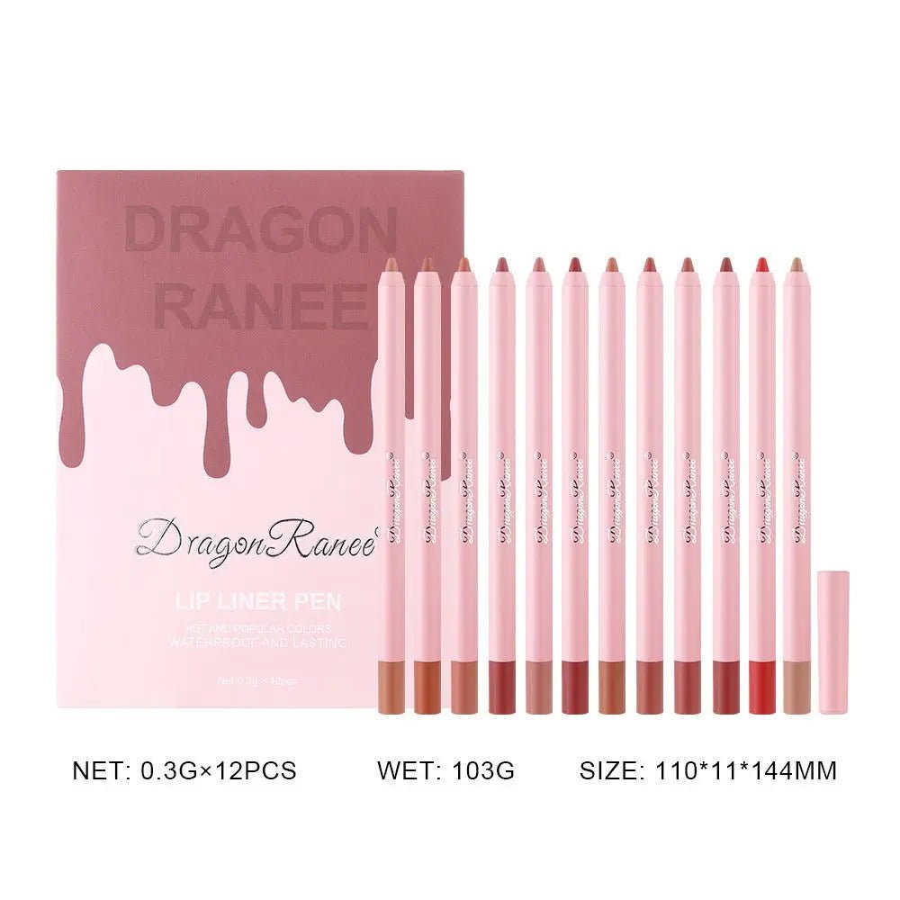 Burford Glow 6-Shade Matte Lip Liner Set – Waterproof