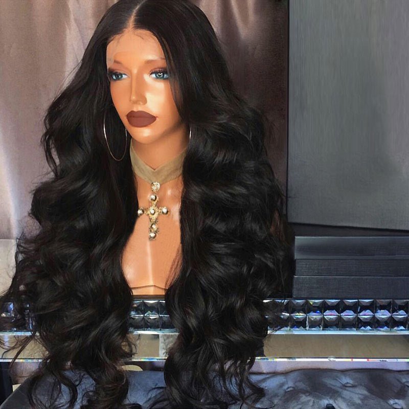 Burford Glow Long Straight Lace Front Wig – Oblique Bangs