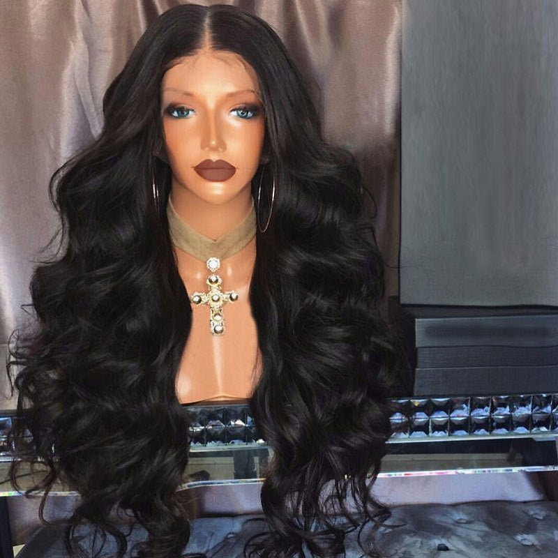 Burford Glow Long Straight Lace Front Wig – Oblique Bangs