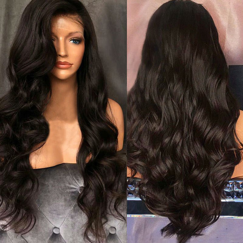 Burford Glow Long Straight Lace Front Wig – Oblique Bangs