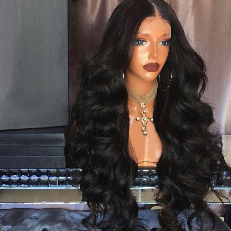 Burford Glow Long Straight Lace Front Wig – Oblique Bangs