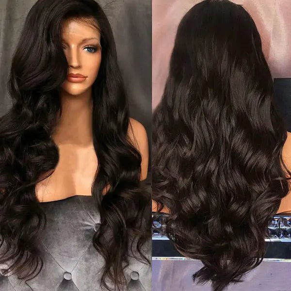 Burford Glow Long Straight Lace Front Wig – Oblique Bangs