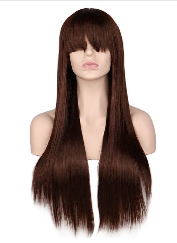Burford Glow Long Straight Wig with Bangs – 6 Shades