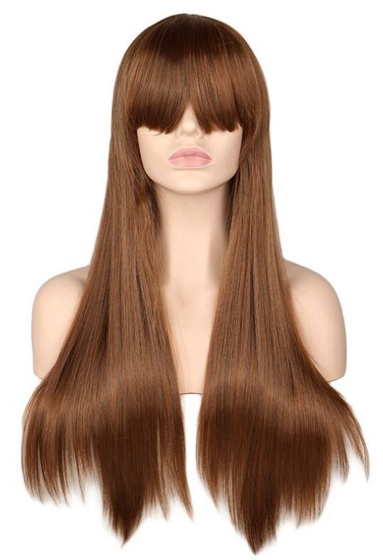 Burford Glow Long Straight Wig with Bangs – 6 Shades