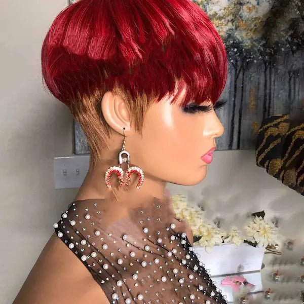 Burford Glow Short Straight Bob Wig – Oblique Bangs