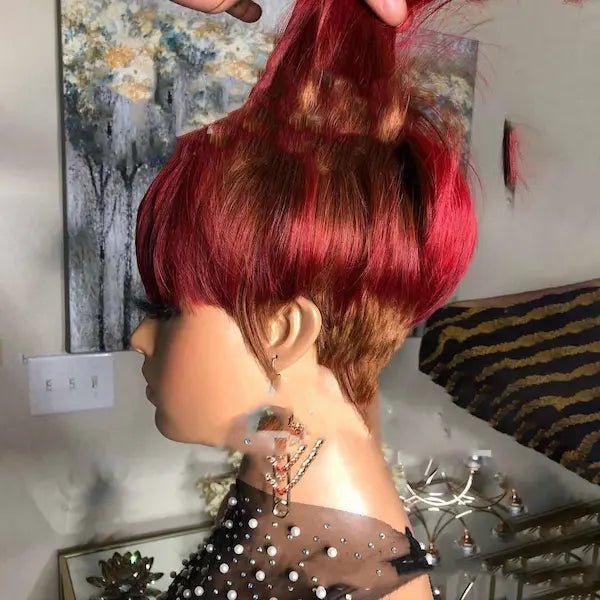 Burford Glow Short Straight Bob Wig – Oblique Bangs
